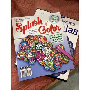 Two Adult Coloring Books